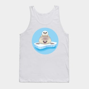 Cute seals family cartoon character design. vector Illustration. Tank Top